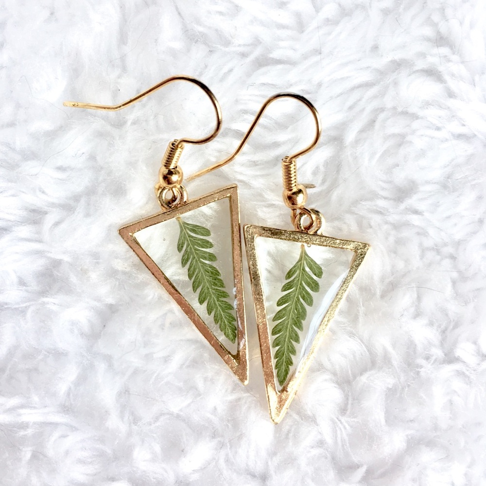 Triangle Fern Earrings